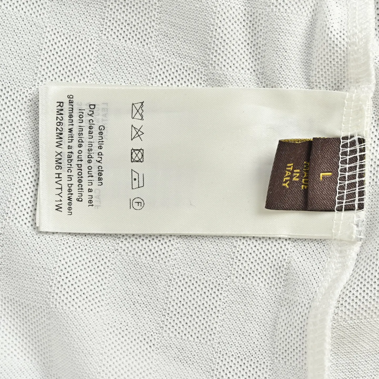 LOUIS VUITTON LV Damier silk cotton piqué short-sleeved POLO shirt with lower leather label